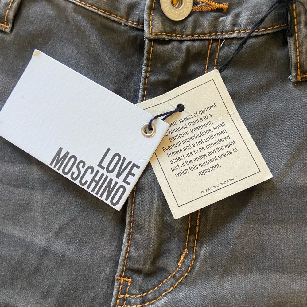 NWT Love Moschino Black/Dark Gray Slim Jeans Size 34 - Picture 8 of 9